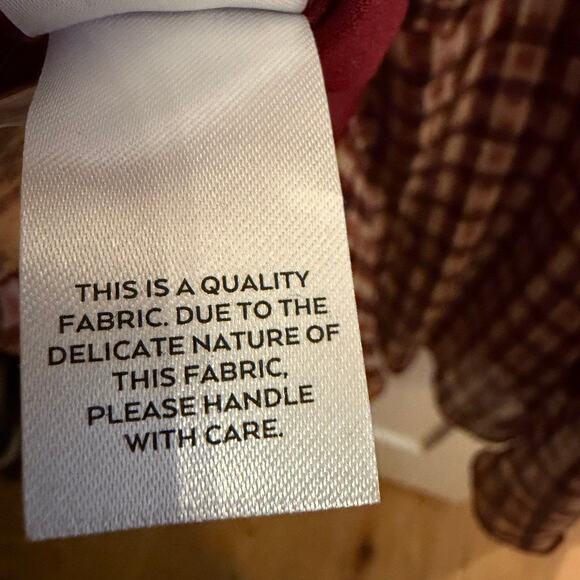 Lulus Plaid Long Sleeve Tiered Mini Dress Brown Check V-Neck L Fall Casual Boho - Picture 9 of 9